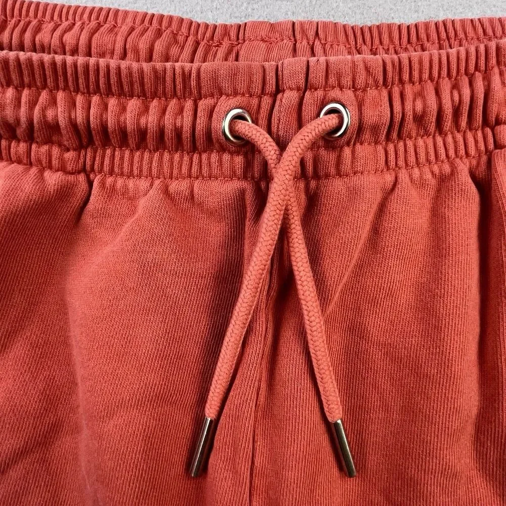 Lacoste Logo Sweat Shorts Mens M Orange Big Croc French Terry Athletic Pockets - Picture 5 of 14